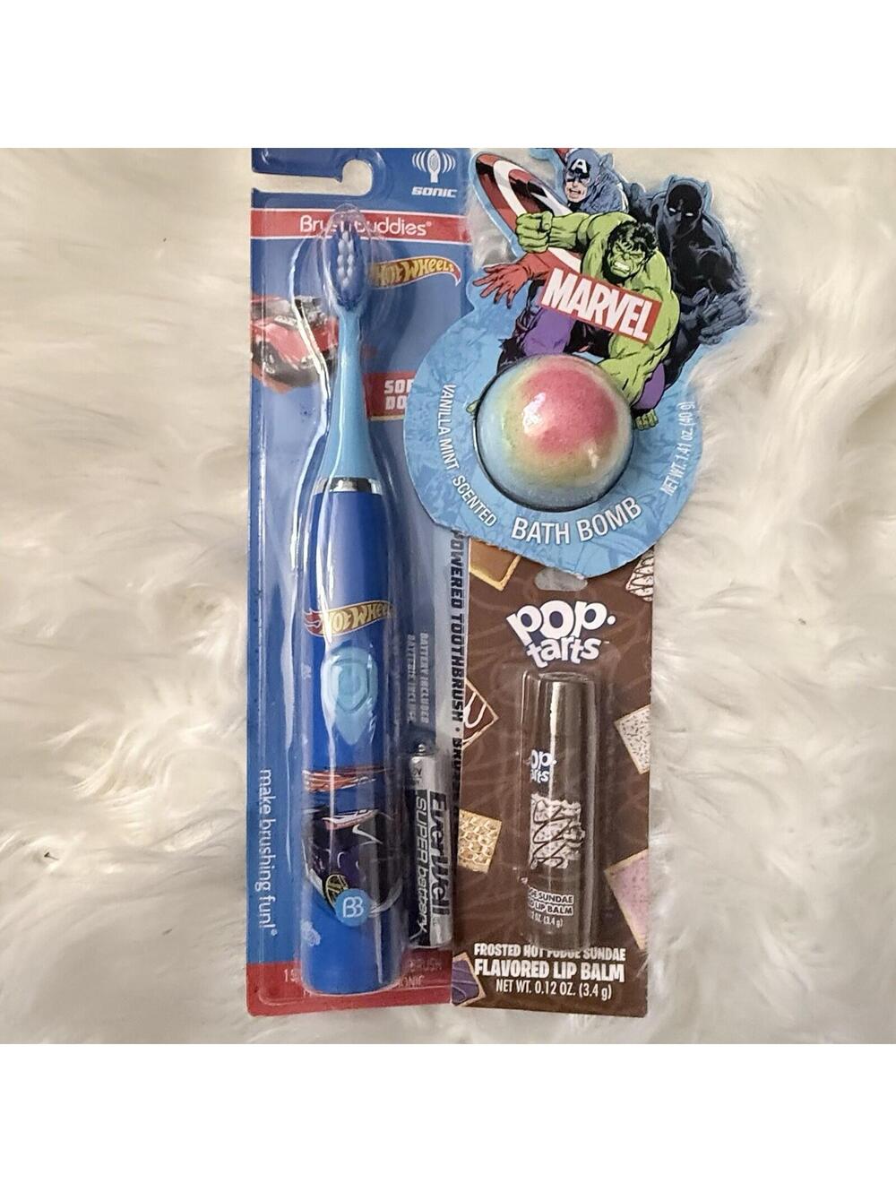 Little Boys big kid Brush Buddies HotWheels Sonic Electric Toothbrush